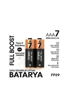 Magicool Type-c Şarjlı 800mwh 1.5v Şarj Edilebilir 2 Li Aaa İnce Pil - Lityum Iyon Batarya Magicool Type-c Şarjlı 800mwh 1.5v Şarj Edilebilir 2 Li Aaa İnce Pil - Lityum Iyon Batarya