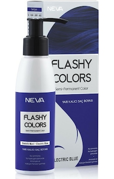 Neva Flashy Colors Yarı Kalıcı Saç Boyası Elektrik Mavi 100Ml (388574613)