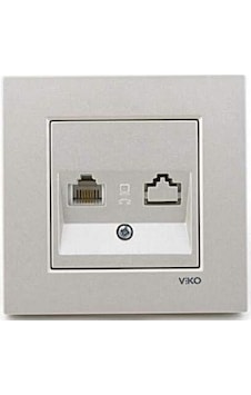 Viko Artline Novella Saten Tekli Nümeris Cat-3 Telefon Prizi Çerç Viko Artline Novella Saten Tekli Nümeris Cat-3 Telefon Prizi Çerç