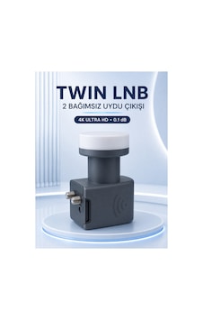 Ku Band Twin Lnb Çift Çıkış 4k Ultra Hd Destekli 0.1 Db Uydu Anten Lnb Çok Renkli