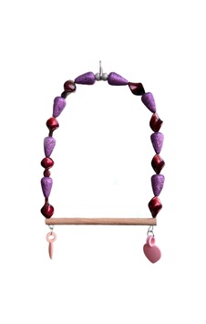 Büyük Boncuklu Kuş Salıncak 14x20cm Asortili Büyük Boncuklu Kuş Salıncak 14x20cm Asortili