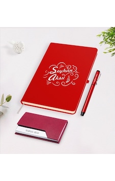 Kişiye Özel Isimli Kırmızı Defter Kalem Kartvizitlik Hediye Seti- (505048550) Kişiye Özel Isimli Kırmızı Defter Kalem Kartvizitlik Hediye Seti- (505048550)