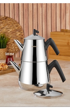 Cooker Bumerang Aile Boy Paslanmaz Çelik Çaydanlık Takımı 1,4-2,7 Litre Ckr2790 Siyah Cooker Bumerang Aile Boy Paslanmaz Çelik Çaydanlık Takımı 1,4-2,7 Litre Ckr2790 Siyah