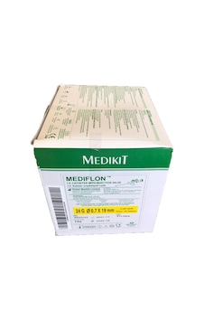 Mediflon 24 G O.D-07 Mm L -19 Mm Sarı Anjiokat 100 Adet Fsm Medikal