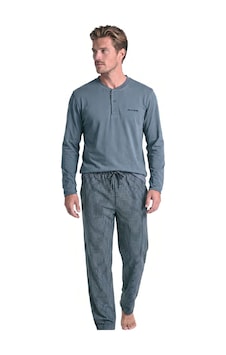 Pierre Cardin 6146 Erkek Uzun Kollu Yakası Düğmeli Pijama Takımı-gri Pierre Cardin 6146 Erkek Uzun Kollu Yakası Düğmeli Pijama Takımı-gri