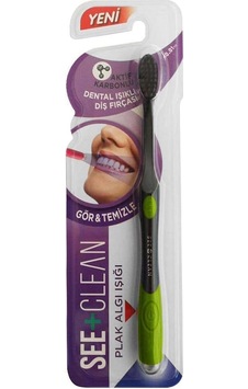 See+ Clean Dental Işıklı Diş Fırçası Yeşil Açık Ahşap See+ Clean Dental Işıklı Diş Fırçası Yeşil Açık Ahşap