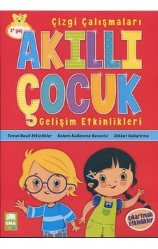 Akıllı Çocuk Çizgi Çalışmaları Gelişim Etkinlikleri 3+ Yaş- Ema Çocuk