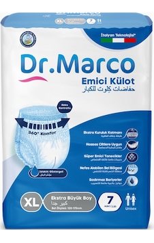 Dr. Marco Yetişkin Emici Külot Hasta Bezi XL 7'li Dr. Marco Yetişkin Emici Külot Hasta Bezi XL 7'li