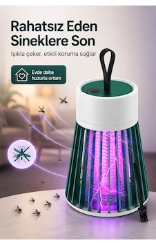 Mor Işıklı Elektrikli Sinek Öldürücü Lamba Balkon Bahçe Kamp Kullanım Mor Işıklı Elektrikli Sinek Öldürücü Lamba Balkon Bahçe Kamp Kullanım