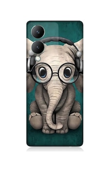 Vivo Y17s Uyumlu Dahi Yavru Fil Desenli Silikon Kılıf Vivo Y17s Uyumlu Dahi Yavru Fil Desenli Silikon Kılıf