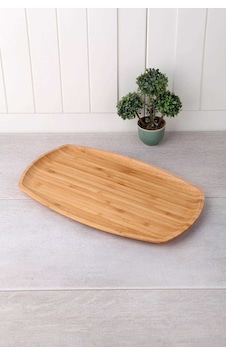 Bambu Kayık Sunum Tabağı Servis Tabak 36*22cm Kyk3622 N11.20234