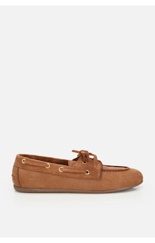 Yaya Kadın Taba Süet Bağcık Detaylı Loafer Yaya Kadın Taba Süet Bağcık Detaylı Loafer