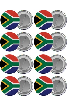 Güney Afrika Cumhuriyeti Bayrağı Çanta Rozeti Seti 8 Adet En Büyü
