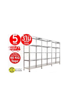 Açıkmağazam Galvanizraf 5 Katlı 3 Lü Bitişik Galvaniz Çelik Arşiv Depo Rafı Açıkmağazam Galvanizraf 5 Katlı 3 Lü Bitişik Galvaniz Çelik Arşiv Depo Rafı