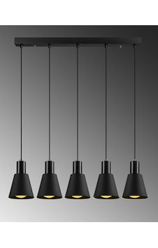 Trend Özel Tasarım Salon - Mutfak - Cafe Modern Metal Siyah 5 Li Sıralı Sarkıt Avize Diğer Trend Özel Tasarım Salon - Mutfak - Cafe Modern Metal Siyah 5 Li Sıralı Sarkıt Avize Diğer