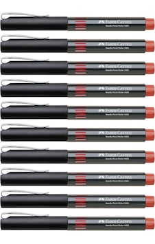 Faber-castell 5405 İğne Uçlu Roller Kalem 0.5 Mm Kırmızı 10 Adet Faber-castell 5405 İğne Uçlu Roller Kalem 0.5 Mm Kırmızı 10 Adet