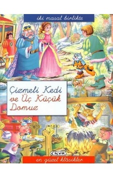 2 Masal Birlikte Dizisi - Çizmeli Kedi ve Üç Küçük Domuz- Çiçek Yayıncılık