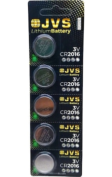 Jvs Cr2016 3v Lityum Para Pili 5 Li Kart Düğme Pil Saat Kumanda Tartı Pili Jvs Cr2016 3v Lityum Para Pili 5 Li Kart Düğme Pil Saat Kumanda Tartı Pili