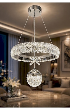 Kumandalı 3 Renk Işıklı Modern Sarkıt Led Avize Krom Kasa Salon,oda ,mutfak ,hol Kumandalı 3 Renk Işıklı Modern Sarkıt Led Avize Krom Kasa Salon,oda ,mutfak ,hol