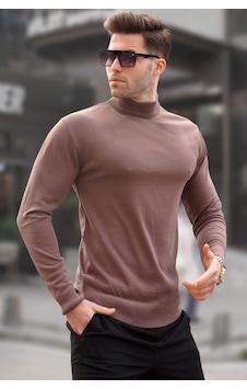 Madmext Bisküvi Renk Slim Fit Yarım Balıkçı Yaka Erkek Triko Kazak 6343 Bisküvi Madmext Bisküvi Renk Slim Fit Yarım Balıkçı Yaka Erkek Triko Kazak 6343 Bisküvi