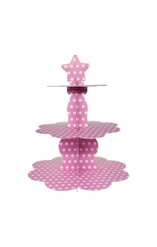 Pembe Puantiyeli Cupcake Standı Pembe Pembe Puantiyeli Cupcake Standı Pembe
