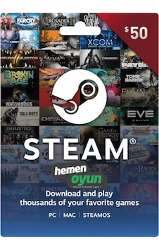 Hemenoyun Steam Gift Card 50 Usd Dolar Cüzdan Kodu Hemenoyun Steam Gift Card 50 Usd Dolar Cüzdan Kodu