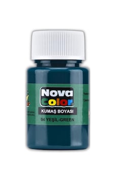 Kumaş Boyası Tişört Çanta Tekstil Boyası 30 Ml 1 Adet Nova Color Kumaş Boyası 1 Adet Yeşil Kumaş Boyası Tişört Çanta Tekstil Boyası 30 Ml 1 Adet Nova Color Kumaş Boyası 1 Adet Yeşil