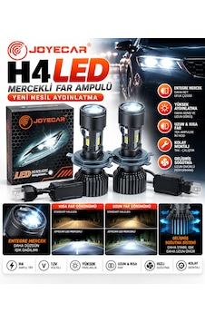 Joyecar H4 Mercekli Led Xenon Far Ampulü Yeni Nesil Güçlü Beyaz Işık Kısa Uzun Far 2 Adet Joyecar H4 Mercekli Led Xenon Far Ampulü Yeni Nesil Güçlü Beyaz Işık Kısa Uzun Far 2 Adet