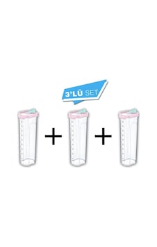 Sıvı Yağlık Ölçekli 1 Lt Plastik 3'lü Set Beyaz