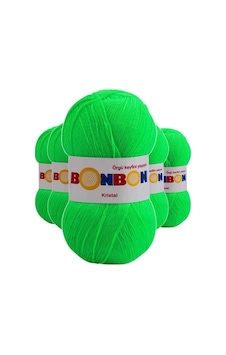 5 Adet Kristal El Örgü Lif İpi Fıstık Yeşili 98395 - Bonbon Mudanis 5 Adet Kristal El Örgü Lif İpi Fıstık Yeşili 98395 - Bonbon Mudanis