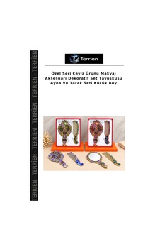 Özel Seri Çeyiz Ürünü Makyaj Aksesuarı Dekoratif Set Tavuskuşu Ayna Ve Tarak Seti Küçük Boy Çok Renkli Özel Seri Çeyiz Ürünü Makyaj Aksesuarı Dekoratif Set Tavuskuşu Ayna Ve Tarak Seti Küçük Boy Çok Renkli