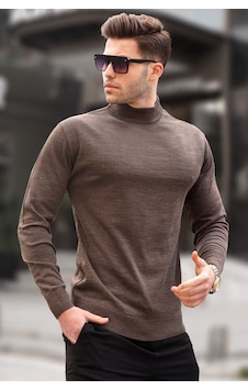 Madmext Acı Kahve Slim Fit Yarım Balıkçı Yaka Erkek Triko Kazak 6343 Acı Kahverengi Madmext Acı Kahve Slim Fit Yarım Balıkçı Yaka Erkek Triko Kazak 6343 Acı Kahverengi