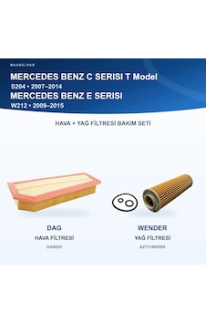 Mercedes Benz C S204 / Mercedes Benz E W212 Hava+yağ Filtre Bakım Seti Mercedes Benz C S204 / Mercedes Benz E W212 Hava+yağ Filtre Bakım Seti