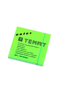 Temat Yapışkanlı Not Kağıdı 75x75 80 Yaprak Yeşil - 2 Adet Temat Yapışkanlı Not Kağıdı 75x75 80 Yaprak Yeşil - 2 Adet