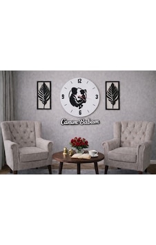 Canım Babam Temalı Duvar Saati 40 Cm Çiçekler 30 Cm No10041 Beyaz Canım Babam Temalı Duvar Saati 40 Cm Çiçekler 30 Cm No10041 Beyaz