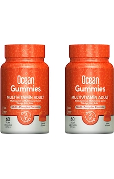 Ocean Gummies Multivitamin Adult 2 x 60 Çiğnenebilir Jel Form
