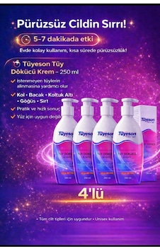 Tüyeson Tüy Dökücü Krem 4 x 250 ML