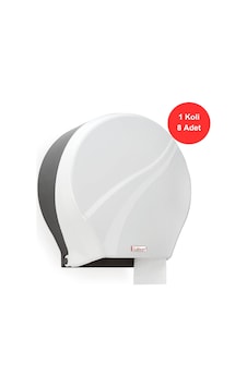 Flosoft Jumbo Tuvalet Kağıdı Dispenseri Buz Beyazı - F165b X 8 Adet Beyaz Flosoft Jumbo Tuvalet Kağıdı Dispenseri Buz Beyazı - F165b X 8 Adet Beyaz