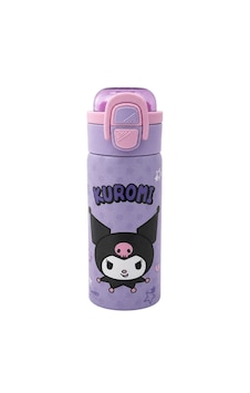Kuromi Çift Fonksiyon Kapaklı Çelik Matara 600ml 3830 Mor Kuromi Çift Fonksiyon Kapaklı Çelik Matara 600ml 3830 Mor