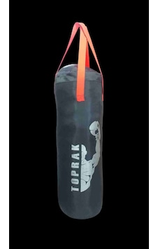 Boks Torbası Eldiven Ve Karabina Hediyeli İçi Dolu 60x22cm Füme