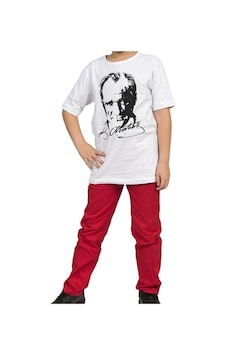 Nacar Store Erkek Çocuk 23nisan 29ekim 30ağustos 10kasım Özelgün Gösteri Atatürk Baskılı T-shırt&pantolon Takım Beyaz Nacar Store Erkek Çocuk 23nisan 29ekim 30ağustos 10kasım Özelgün Gösteri Atatürk Baskılı T-shırt&pantolon Takım Beyaz