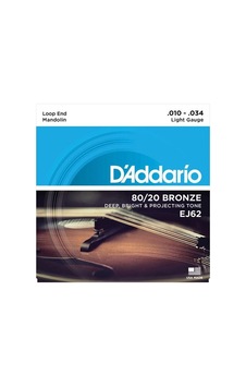 D'addario Ej62 Phosphor Bronze Serisi Mandolin Tel Seti 80/20 Bronze D'addario Ej62 Phosphor Bronze Serisi Mandolin Tel Seti 80/20 Bronze
