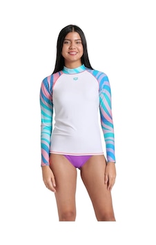 Arena 010043108 Rash Vest L/s Graphic Kadın Yüzücü T-shirt Beyaz Arena 010043108 Rash Vest L/s Graphic Kadın Yüzücü T-shirt Beyaz
