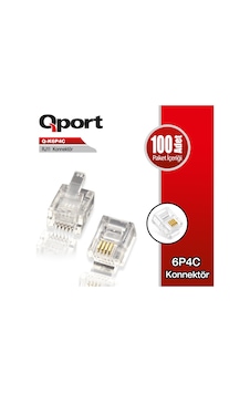 Qport Q-K6P4C Rj11 Telefon Soketi 100 Lü Paket Qport Q-K6P4C Rj11 Telefon Soketi 100 Lü Paket