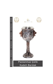 Bardak Paslanmaz Çelik Mat Gümüş Tasarım Modern Şık Dayanıklı 180 Ml Hacim Kadeh Bardak 19 7 Cm Çok Renkli