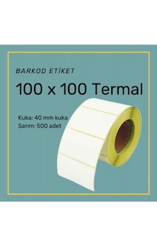 100x100 Termal Barkod Etiket Koli Etiketi 500 Sarım Kargo Etike