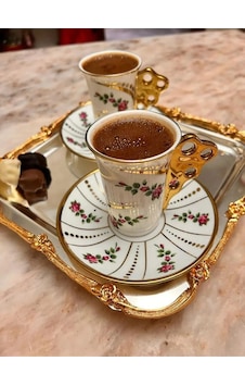 Çrc-179-90cc -2li Kahve Fincanı Rose Flower Çok Renkli Çrc-179-90cc -2li Kahve Fincanı Rose Flower Çok Renkli