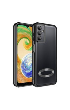 Galaxy A05s Kılıf Kamera Korumalı Logo Gösteren Zore Omega Kapak Siyah