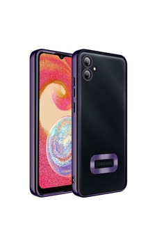 Galaxy A04e Kılıf Kamera Korumalı Logo Gösteren Zore Omega Kapak Derin Mor
