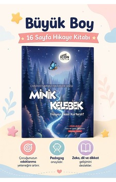 Minik Kelebek - 16 Sayfa Eğitici Çocuk Hikaye Kitabı - Hediyeli Minik Kelebek - 16 Sayfa Eğitici Çocuk Hikaye Kitabı - Hediyeli